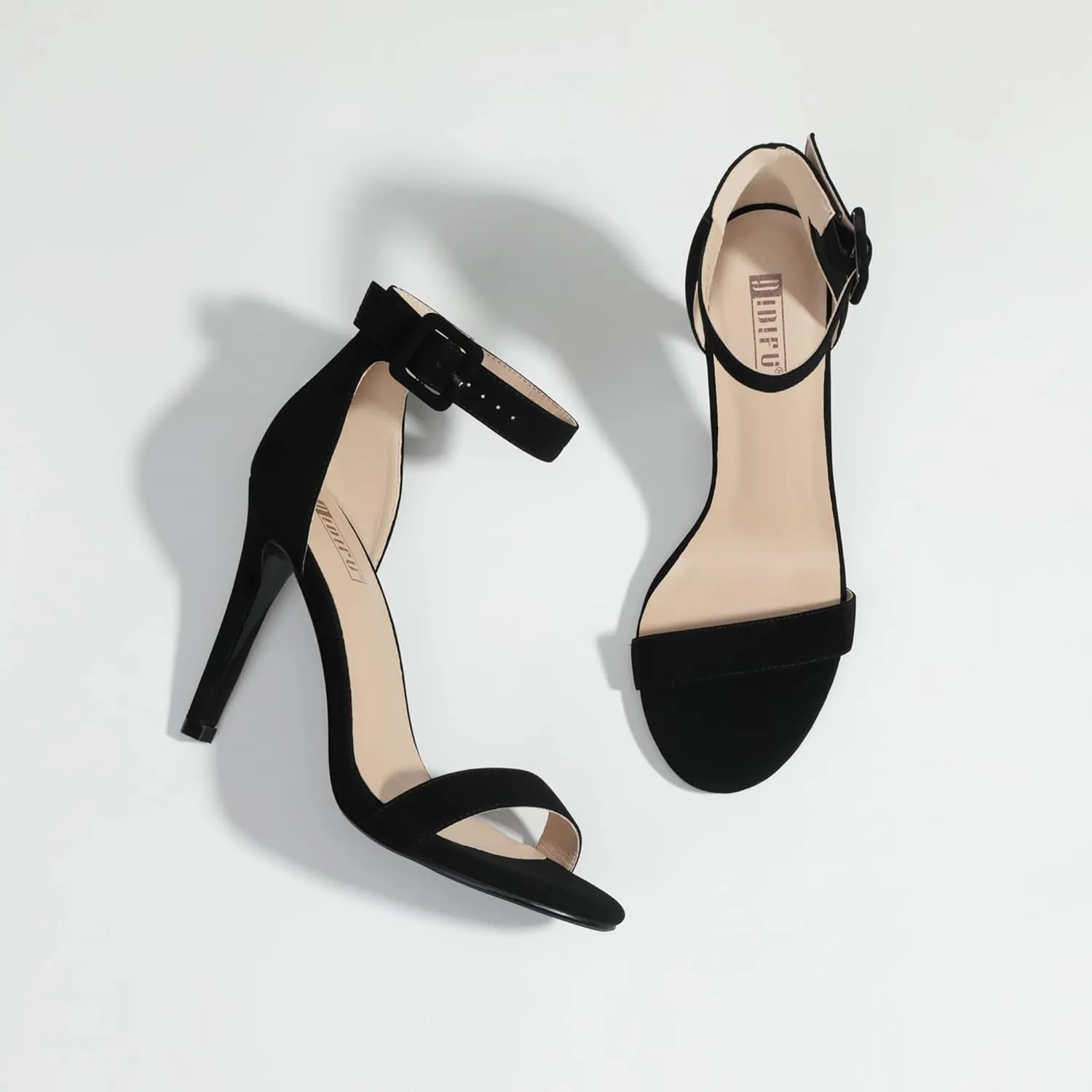IDIFU Women's High Heels for Women Dressy Stiletto Heels Open Toe Heels Ankle Strap Heeled Sandals for Women on Wedding Party Homecoming