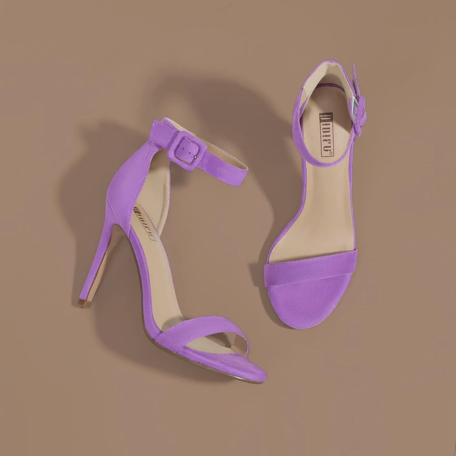 IDIFU Women's High Heels for Women Dressy Stiletto Heels Open Toe Heels Ankle Strap Heeled Sandals for Women on Wedding Party Homecoming