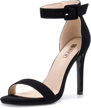 IDIFU Women's High Heels for Women Dressy Stiletto Heels Open Toe Heels Ankle Strap Heeled Sandals for Women on Wedding Party Homecoming