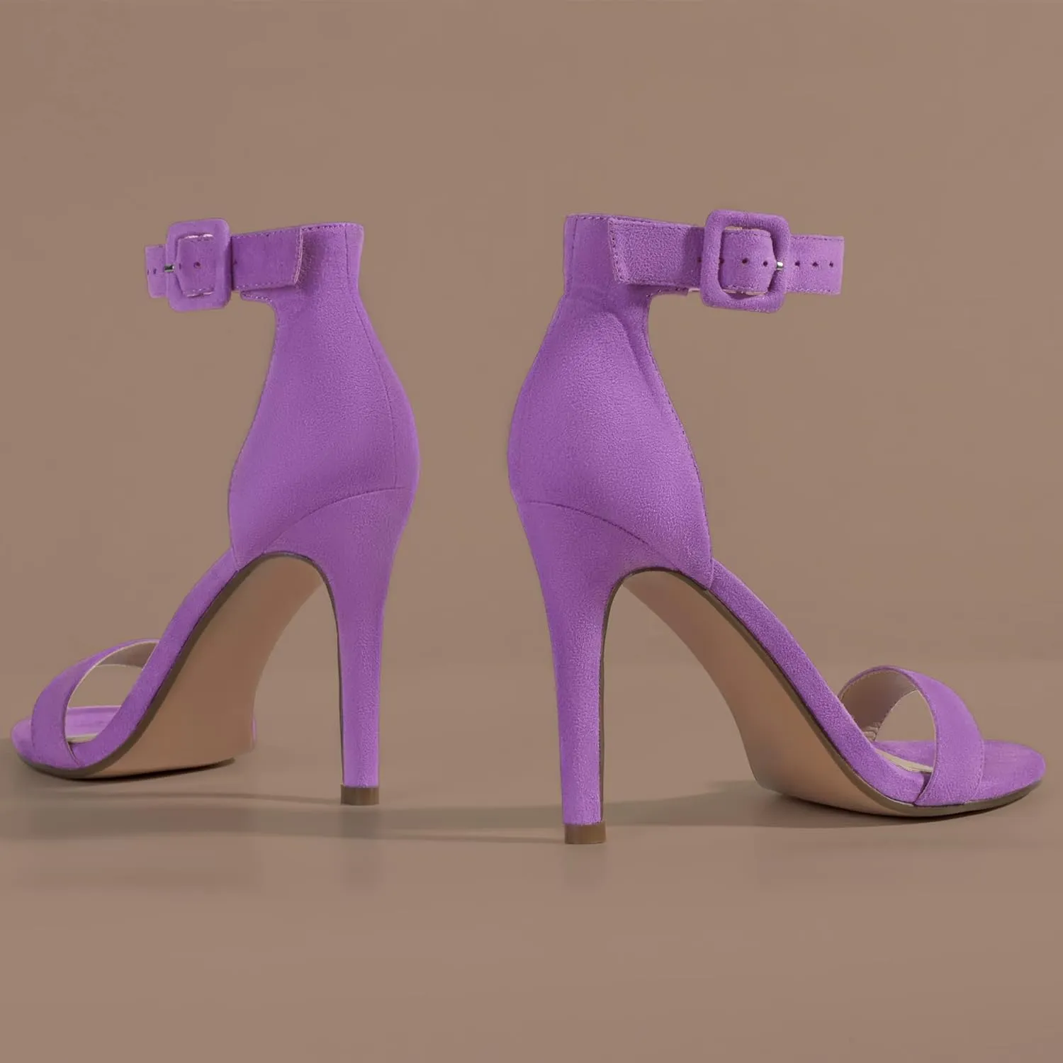 IDIFU Women's High Heels for Women Dressy Stiletto Heels Open Toe Heels Ankle Strap Heeled Sandals for Women on Wedding Party Homecoming