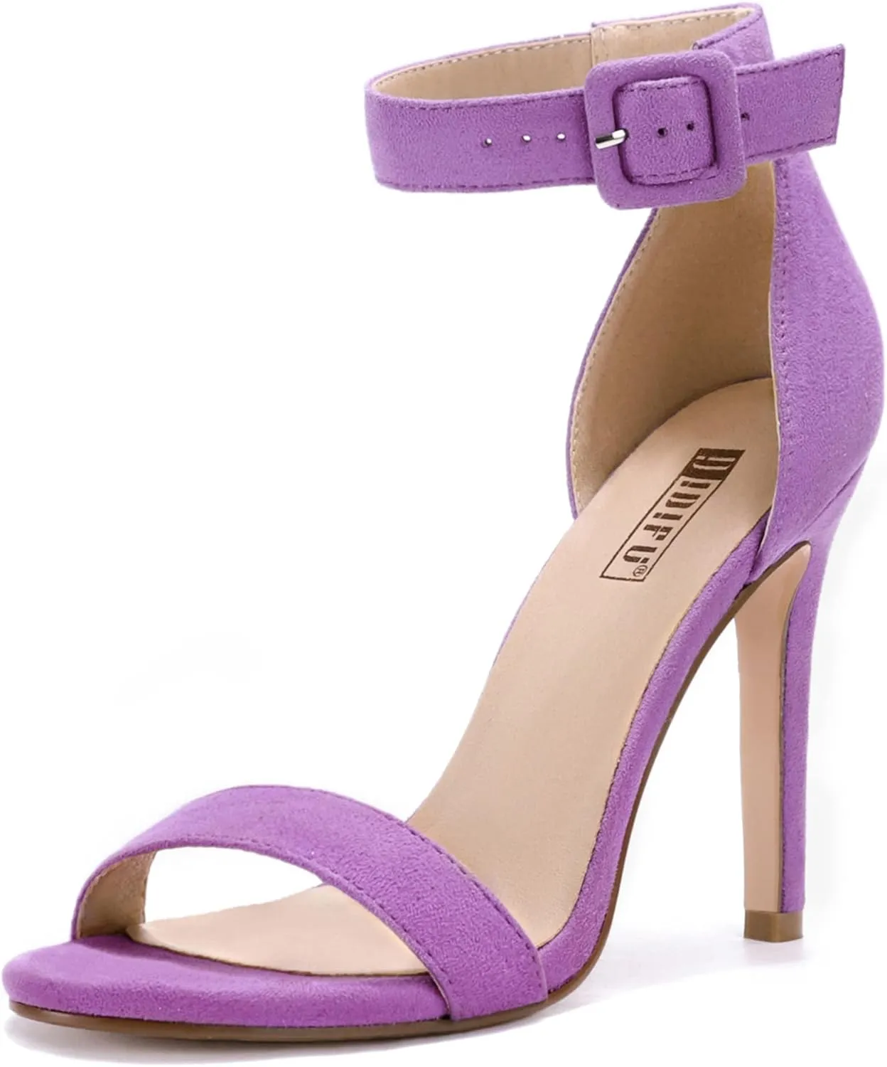 IDIFU Women's High Heels for Women Dressy Stiletto Heels Open Toe Heels Ankle Strap Heeled Sandals for Women on Wedding Party Homecoming