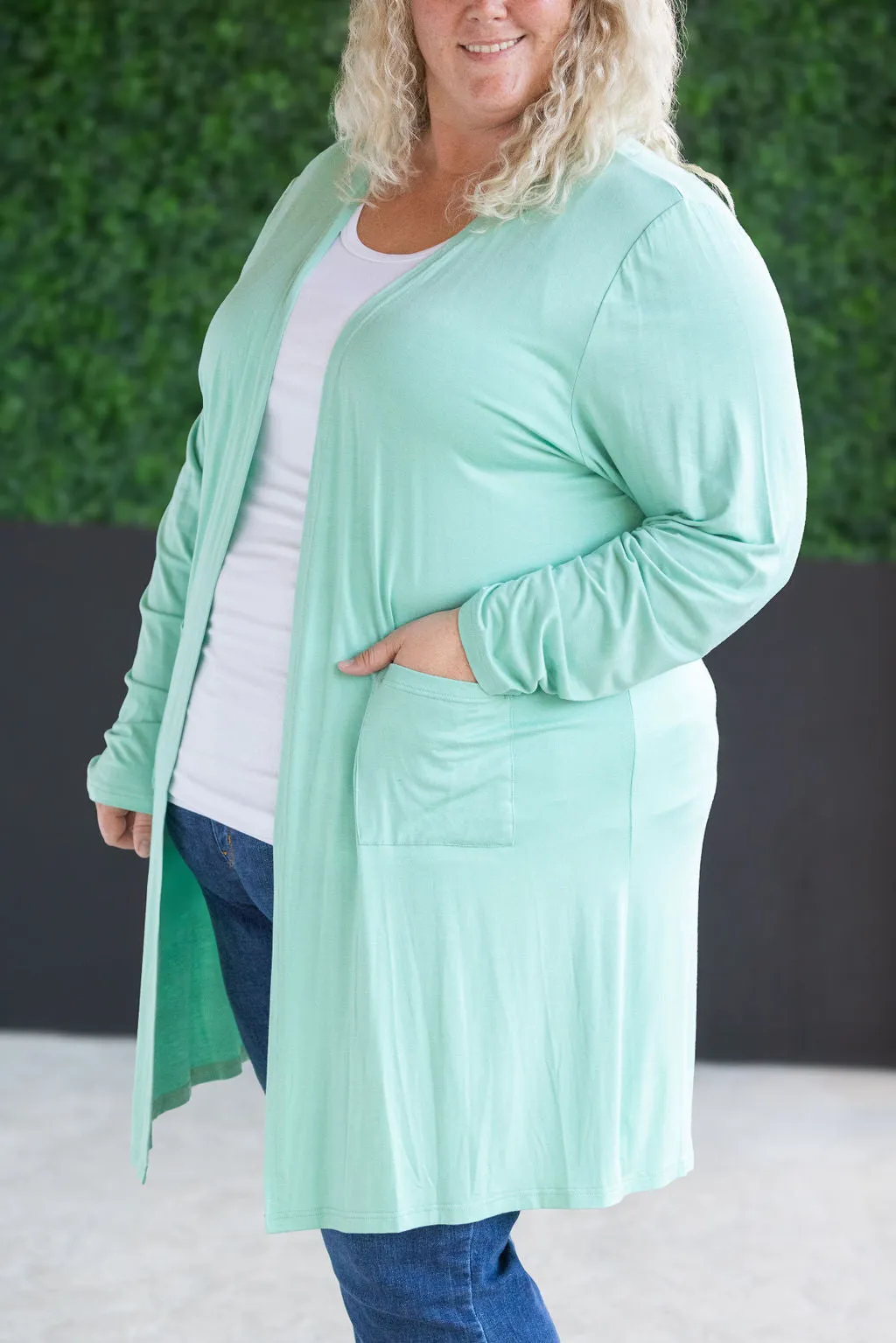 IN STOCK Classic Cardigan - Mint FINAL SALE
