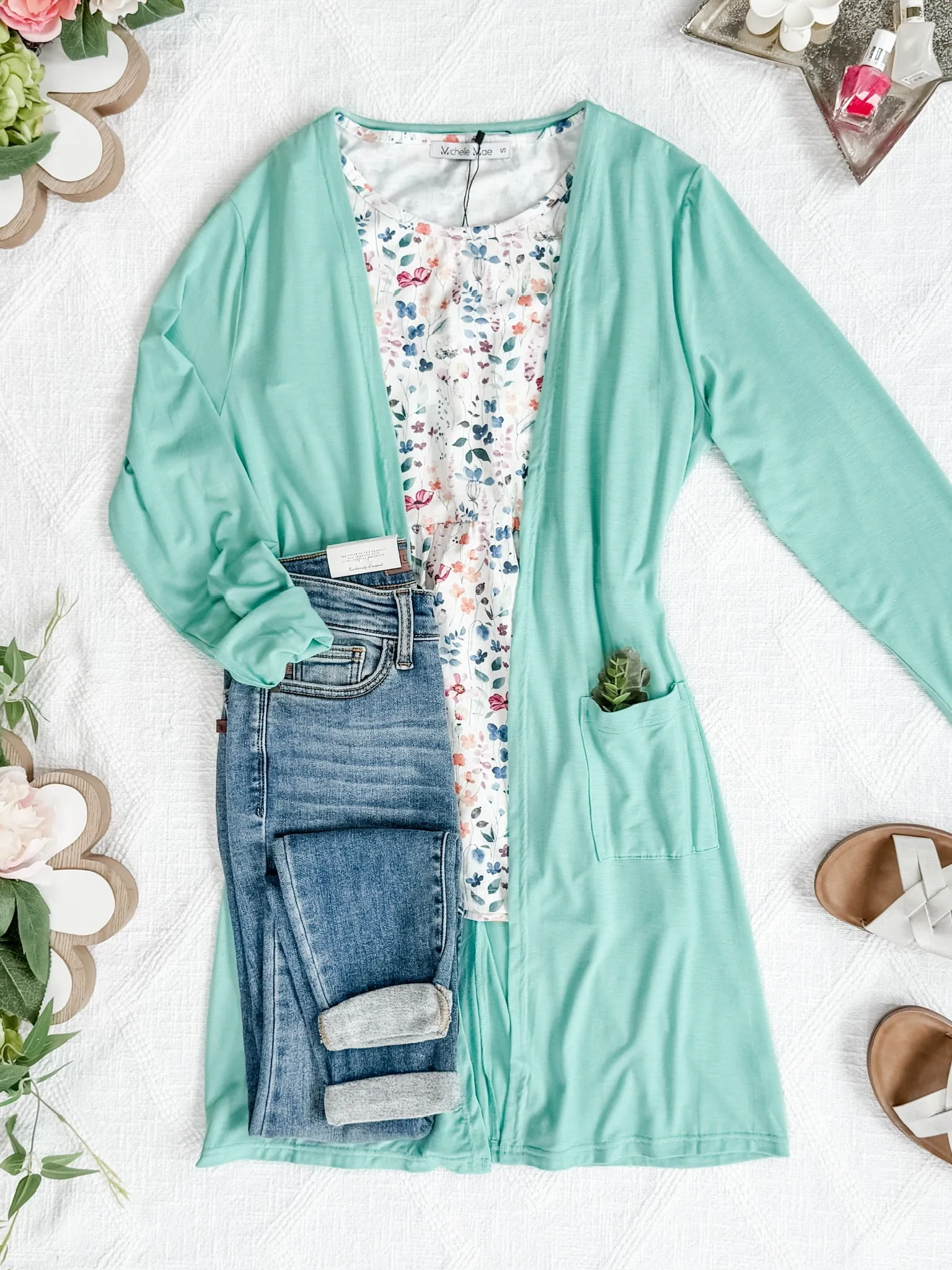 IN STOCK Classic Cardigan - Mint FINAL SALE