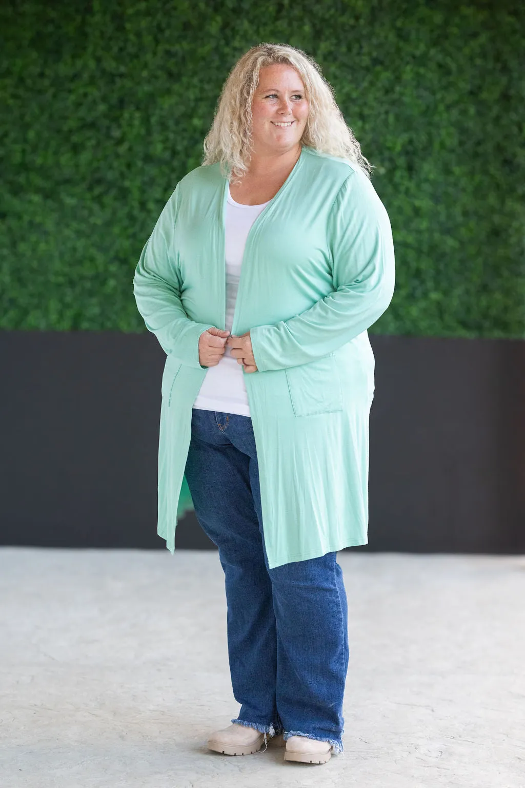 IN STOCK Classic Cardigan - Mint FINAL SALE