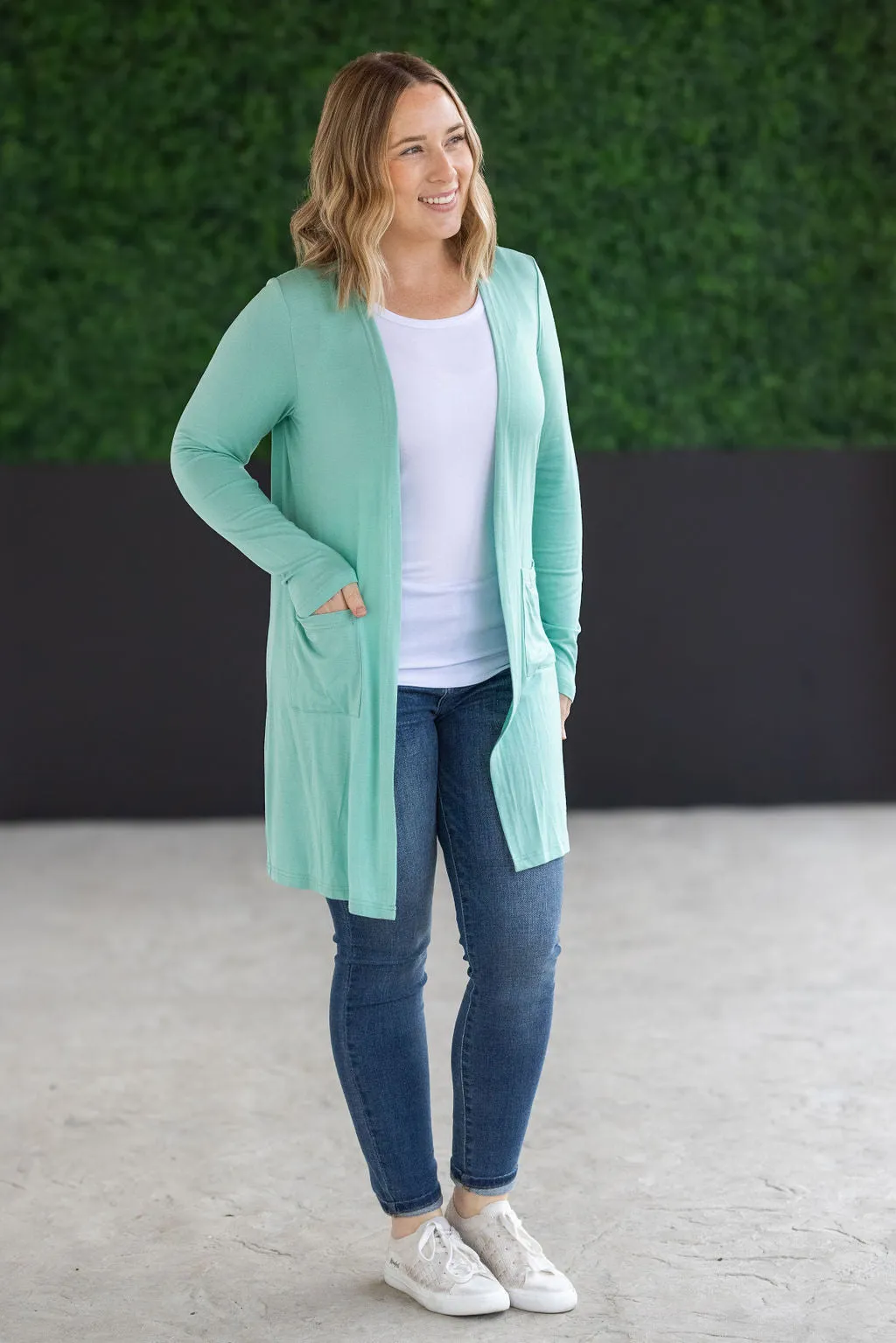 IN STOCK Classic Cardigan - Mint FINAL SALE