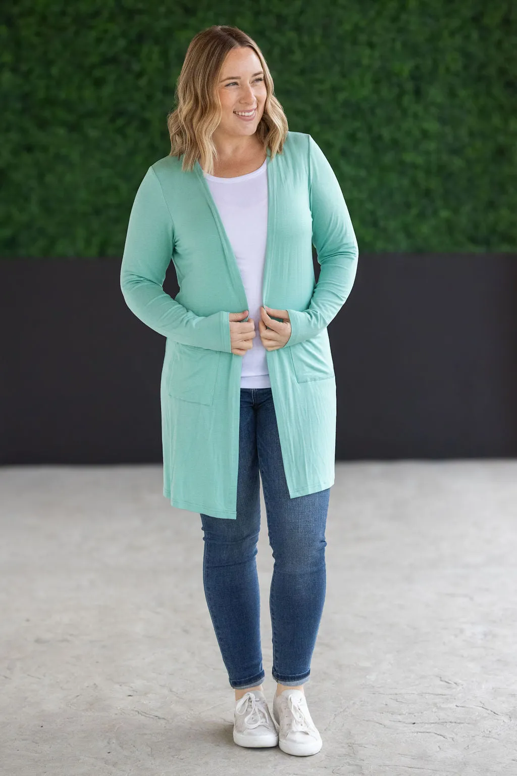 IN STOCK Classic Cardigan - Mint FINAL SALE