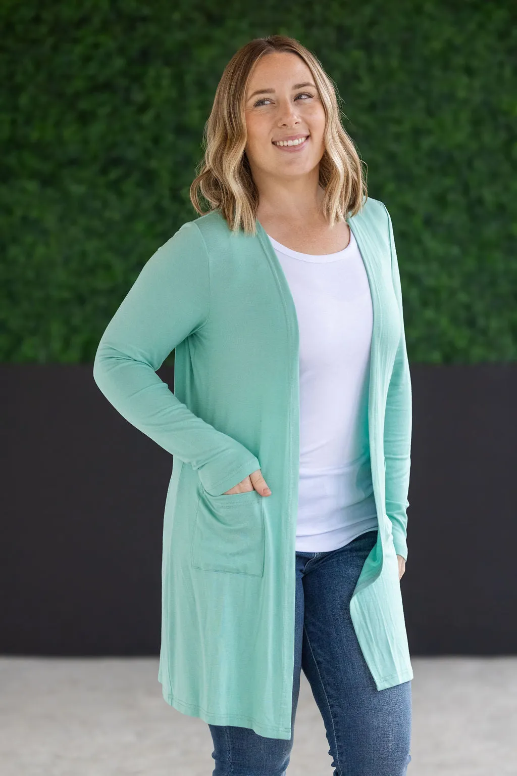 IN STOCK Classic Cardigan - Mint FINAL SALE