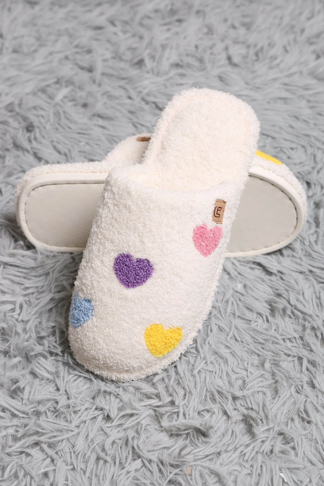 JCL6106 Super Lux Multi Color Heart Slippers