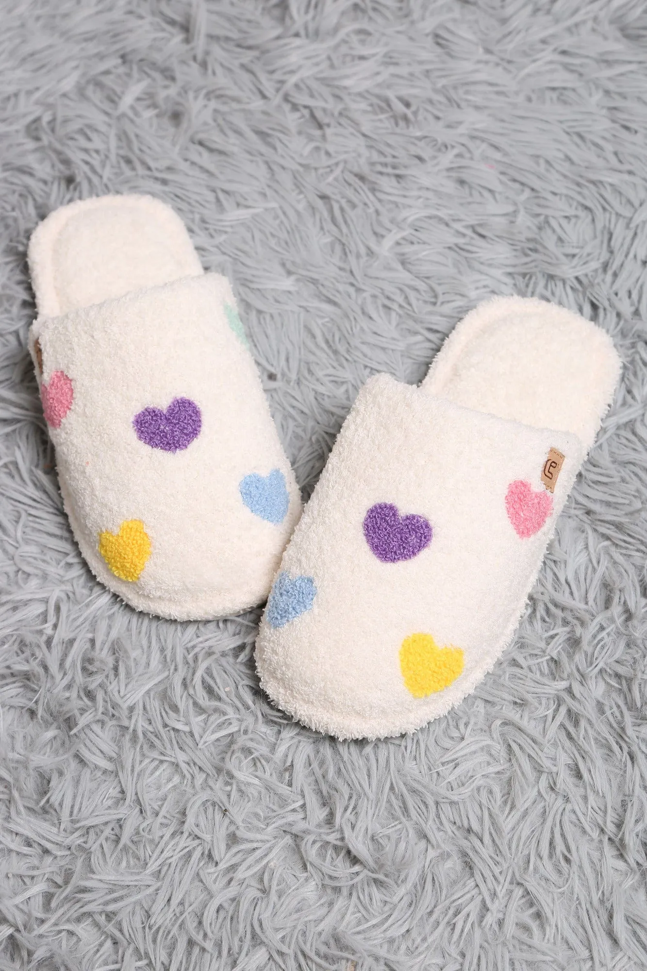 JCL6106 Super Lux Multi Color Heart Slippers