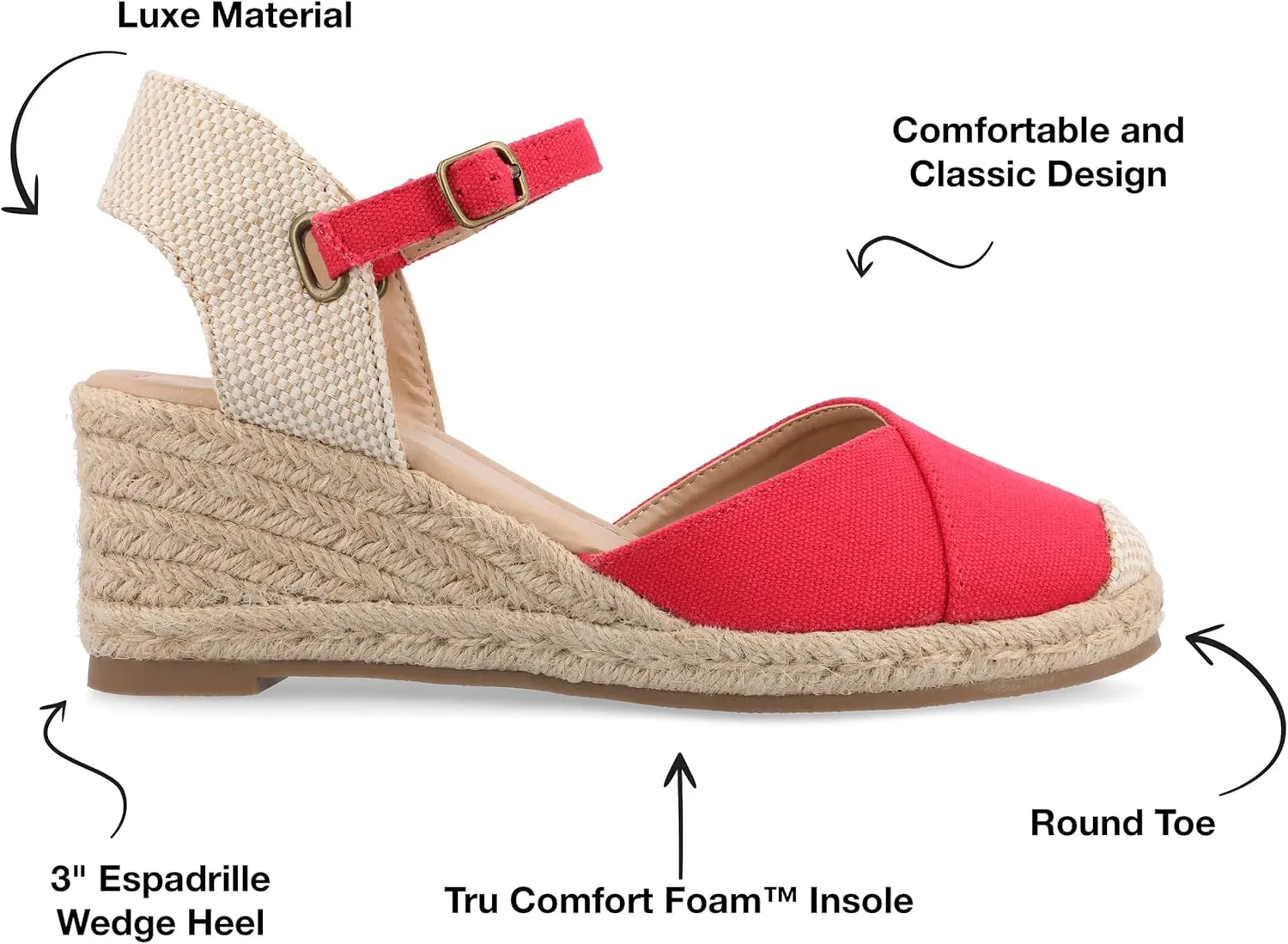 Journee Women's Comfort Foam Ashlyn Espadrille Wedge Sandals