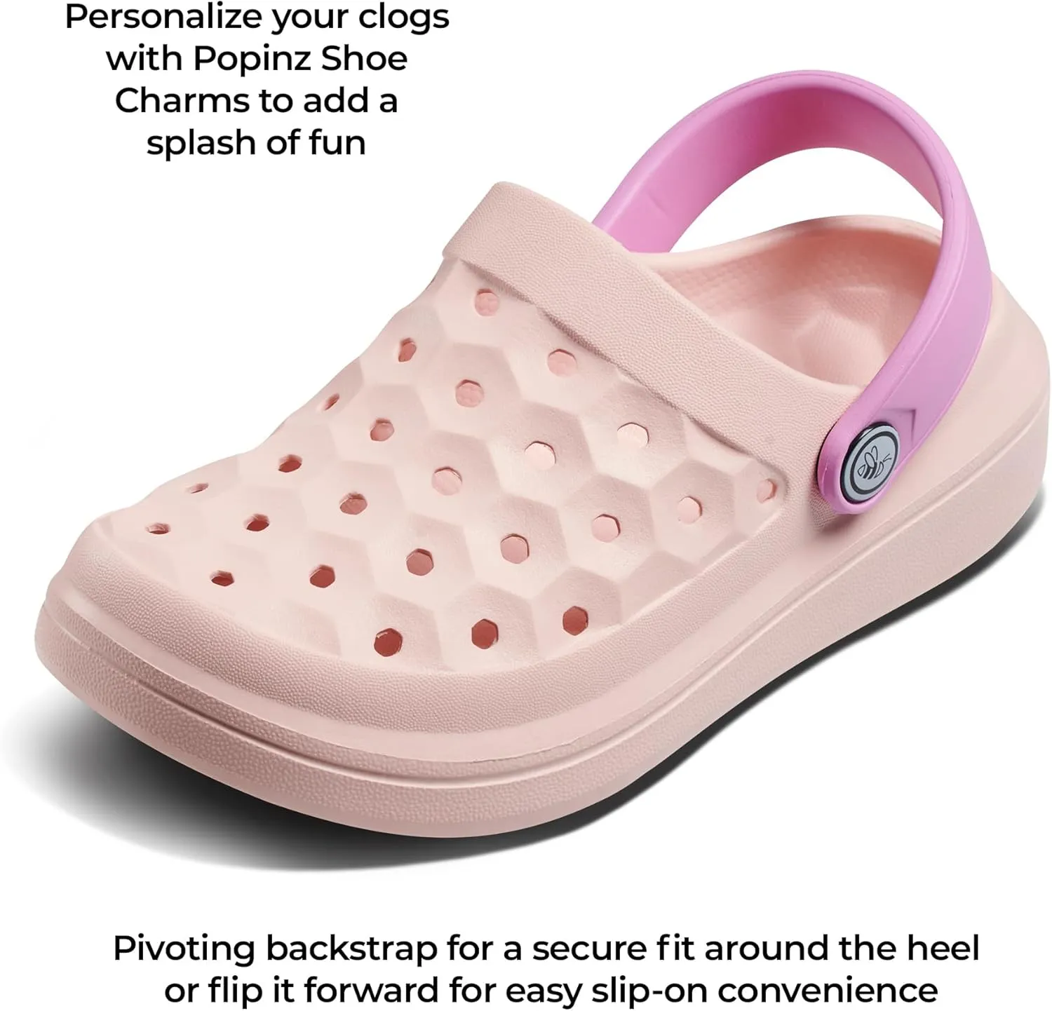 Joybees Varsity Clogs for Girls and Boys, Water Shoes for Kids, Water Resistant Beach Pool Slip On