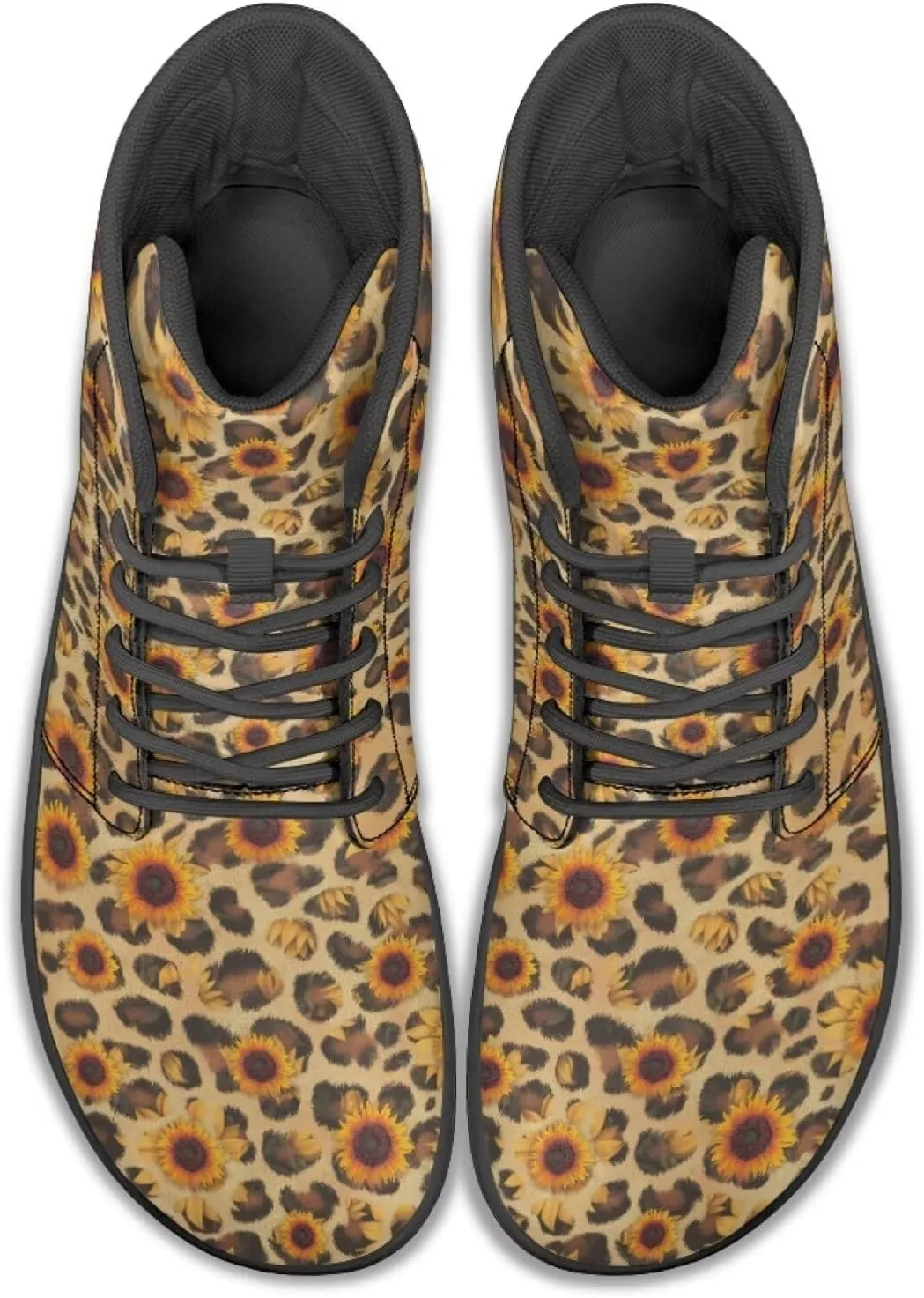 JoyLamoria Skull Rose Butterfly High Top Women Shoes Fashion Lace Walking Tennis Shoes Leather Hip Hop Street Sneaker