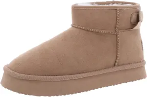 Juicy Couture Women Slip On Winter Boots Warm Microsuede Insulated Fashion Ankle Booties Outdoor Snow Boot-Olden