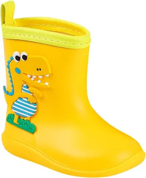 Kids Dinosaur Printed Rain Shoes Outdoor Non Slip Rain Boots Children's Teenage Mud Boots with Non Big Kids Winter Boots
