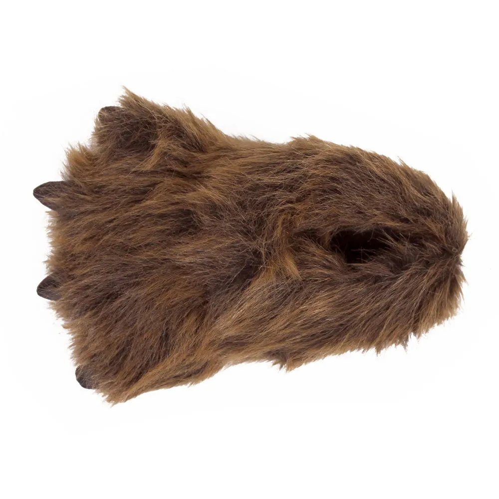 Kids Grizzly Bear Paw Slippers