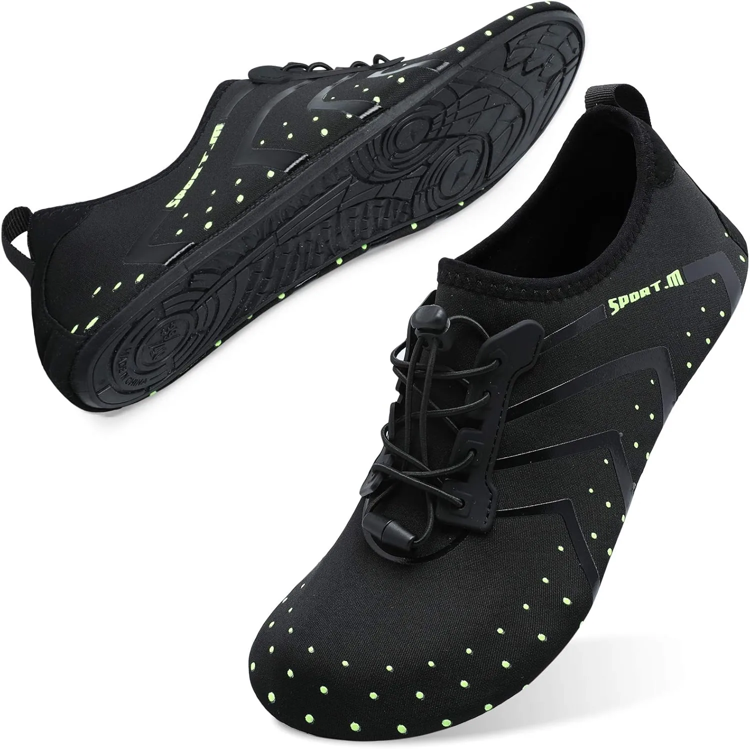 L-RUN Womens Mens Water Shoes Barefoot Skin Aqua Socks for Run Dive Surf Pool Beach Yoga Quick Dry Swim Shoes Non-Slip