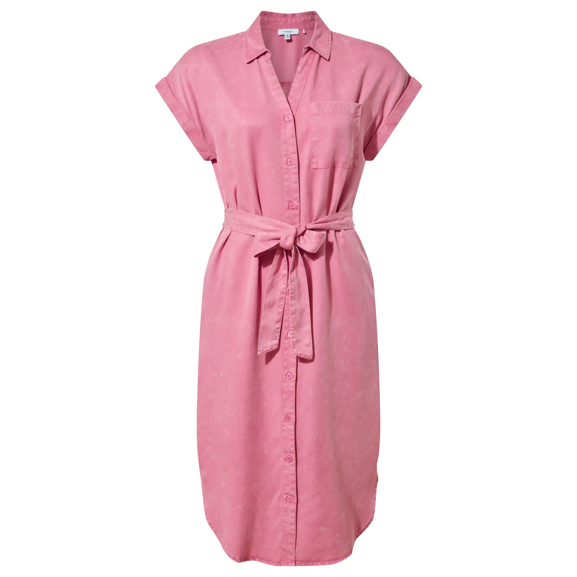 Lenira Womens Shirt Dress - Rose Quartz