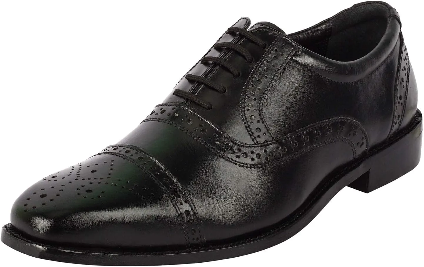 LIBERTYZENO Mens Wingtip Brogue Genuine Leather Adults Lace Up Oxford Dress Shoes for Easter Gift