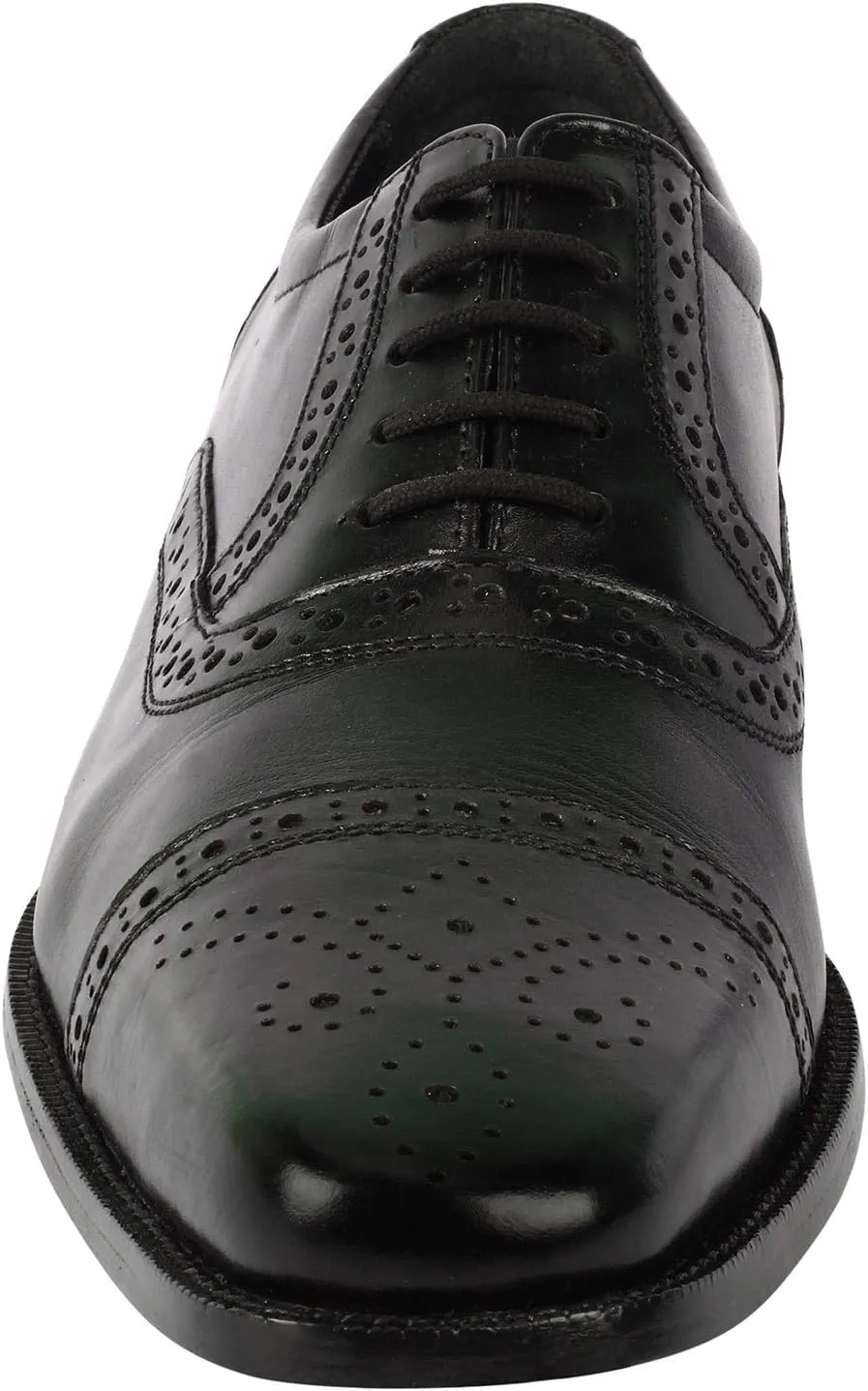 LIBERTYZENO Mens Wingtip Brogue Genuine Leather Adults Lace Up Oxford Dress Shoes for Easter Gift