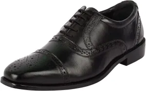 LIBERTYZENO Mens Wingtip Brogue Genuine Leather Adults Lace Up Oxford Dress Shoes for Easter Gift
