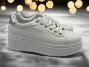 Lisa Trainers - white & silver
