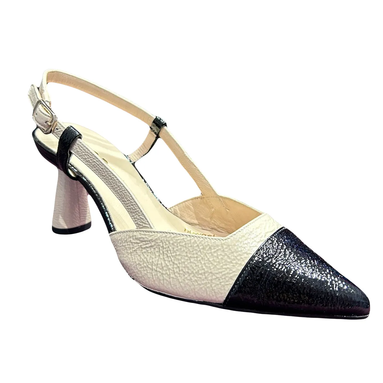 LODI "Marute" Black/Cream - Heel