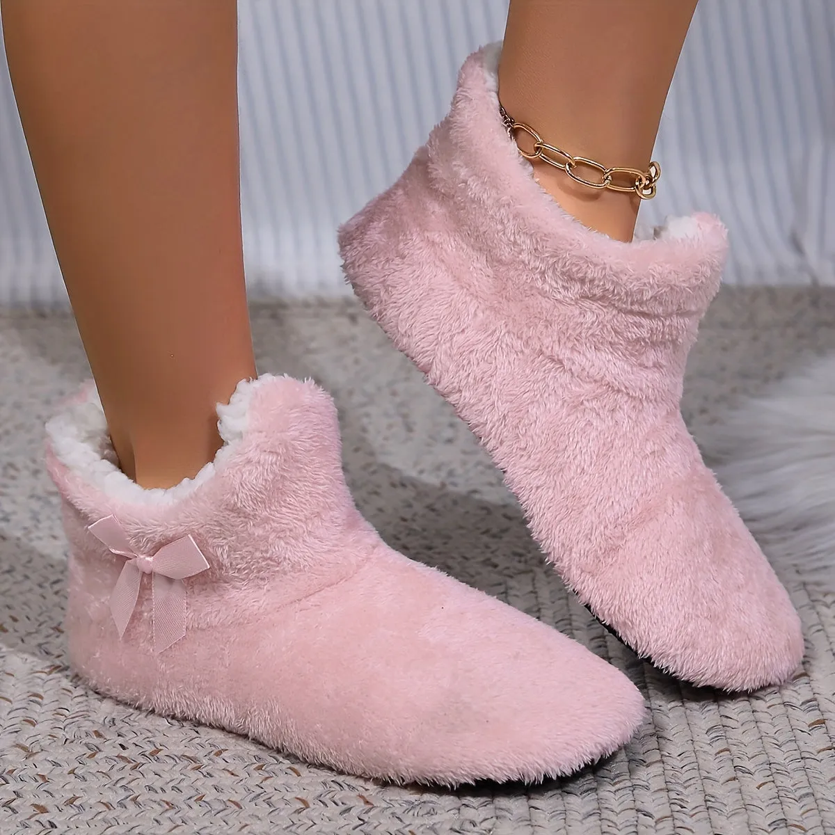 Luxurious Cozy Plush Lined SlipOn Boots for Women