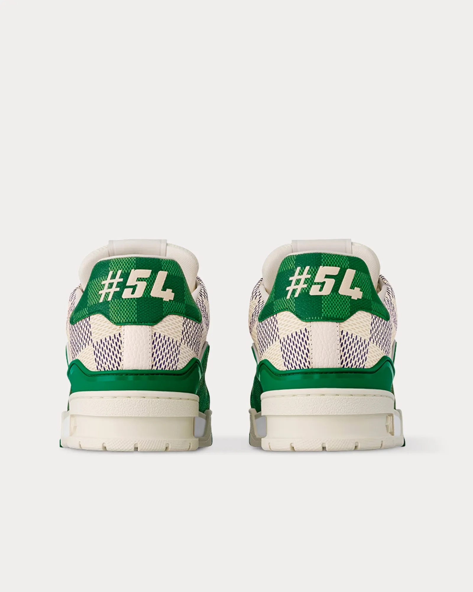 LV Trainers Damier Grained Calf Leather Green Low Top Sneakers
