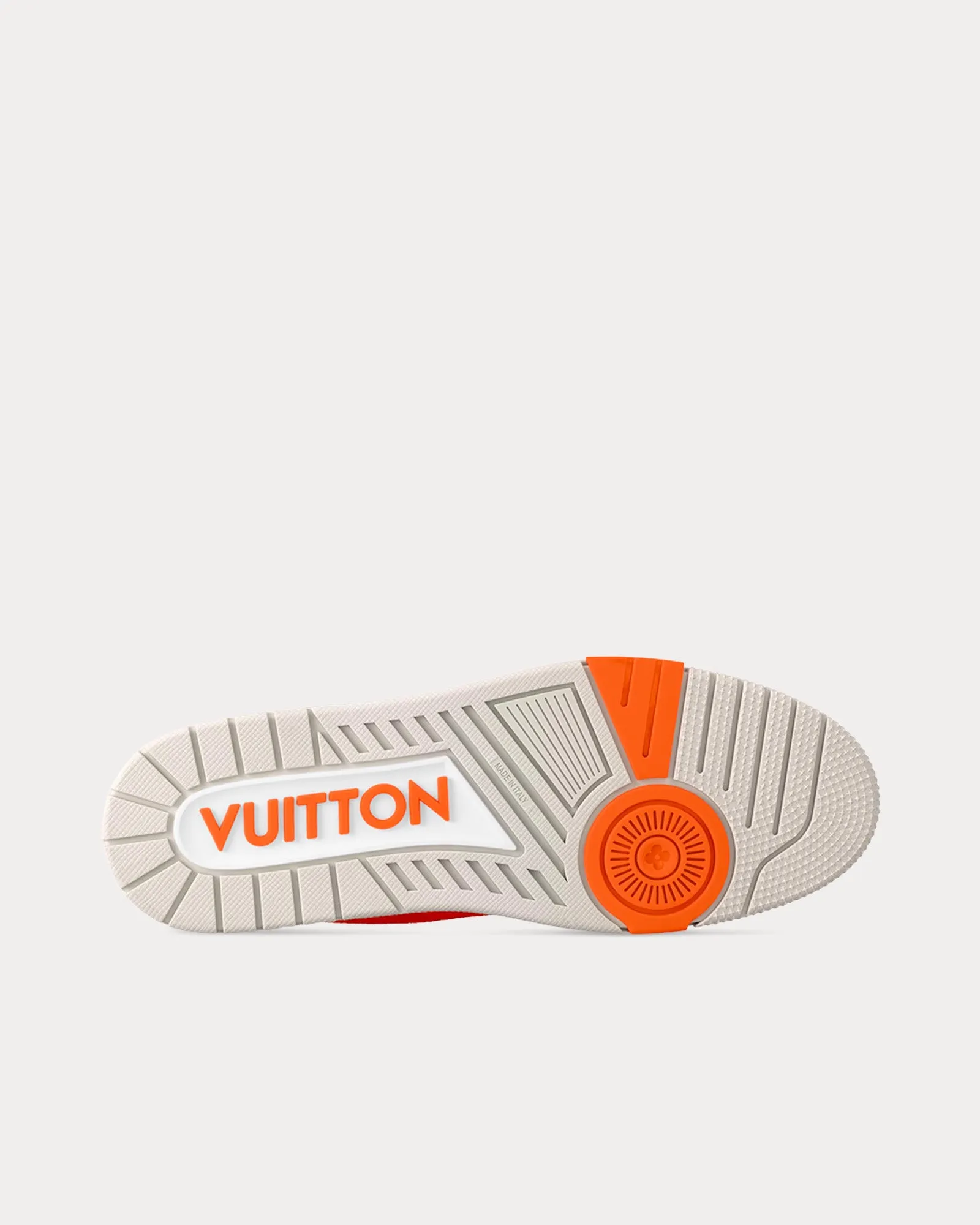 LV Trainers Damier Grained Calf Leather Orange Low Top Sneakers