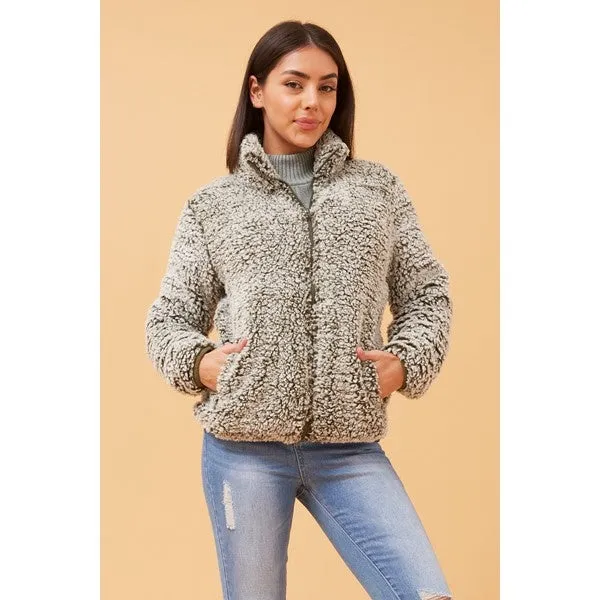 LYN FAUX FUR TEDDY JACKET