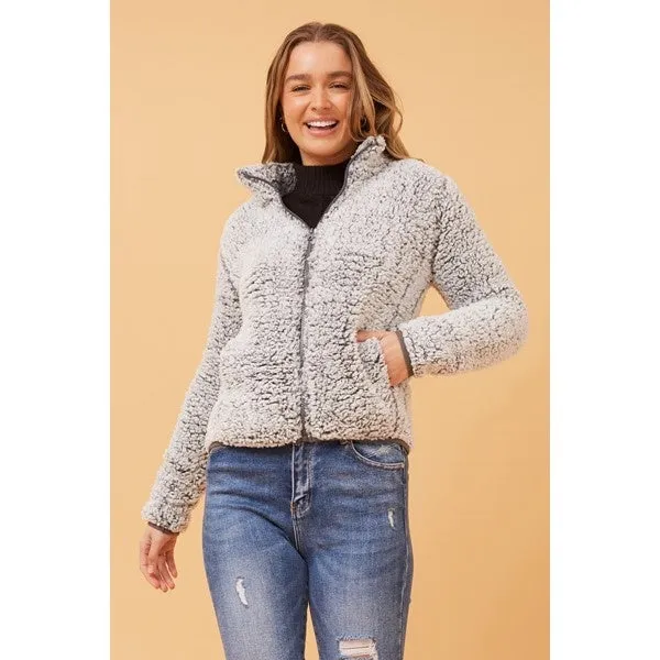 LYN FAUX FUR TEDDY JACKET