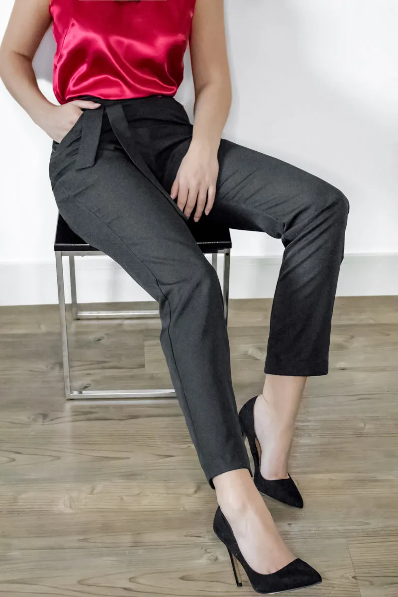 Lysis Black Slim Ankle Trousers