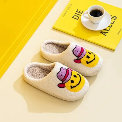 Melody Smiley Face Cowgirl Slippers