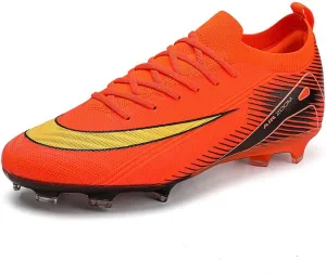 Men's and Women's Football Boots Football Shoes, Splint Spikes Sneakers Comfortable Adult Sports Outdoor/Indoor/Match/Training TF Football Shoes
