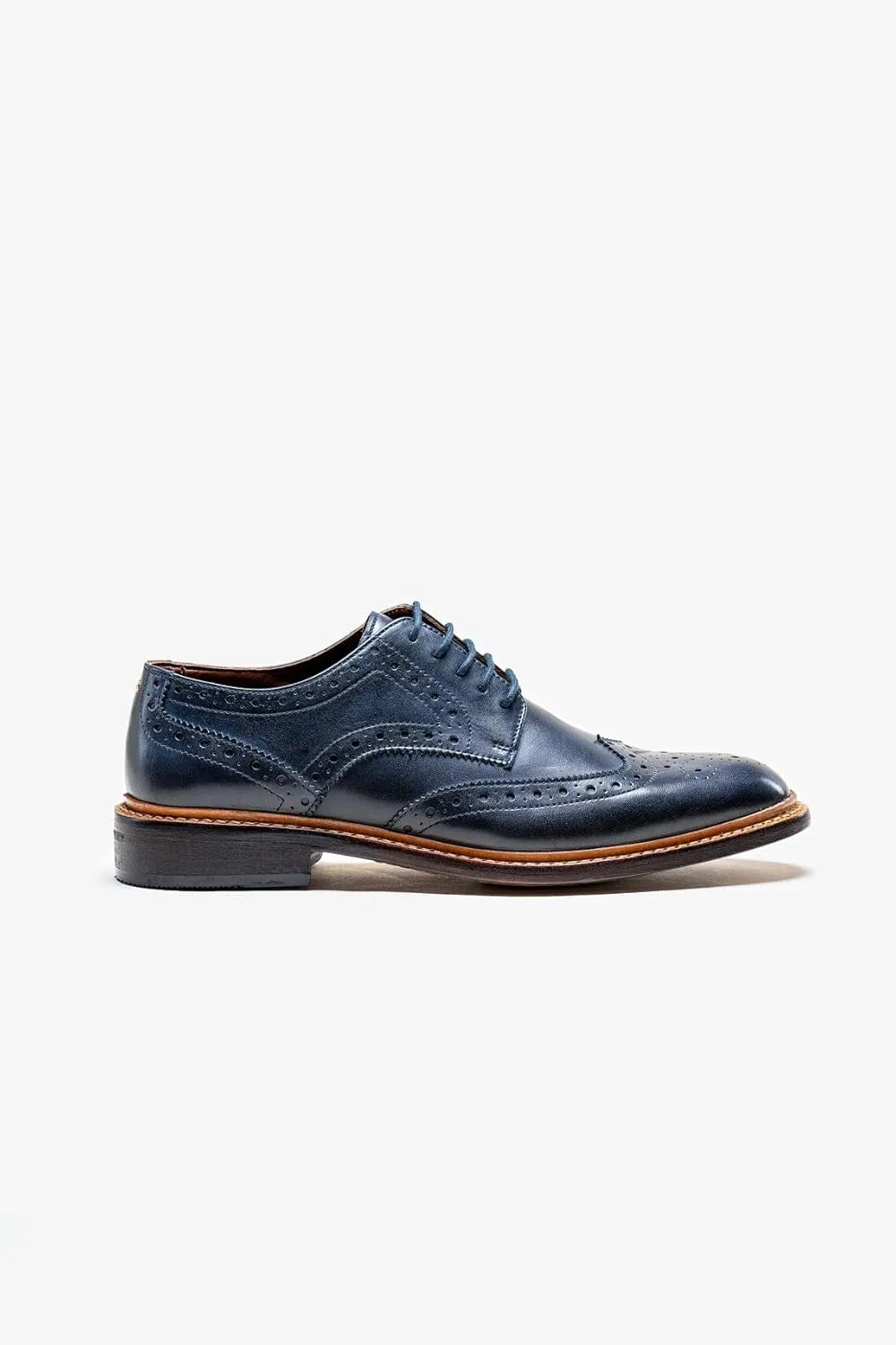 Mens Brogue Leather Dress Shoes Wingtip Lace up Formal Wedding Footwear