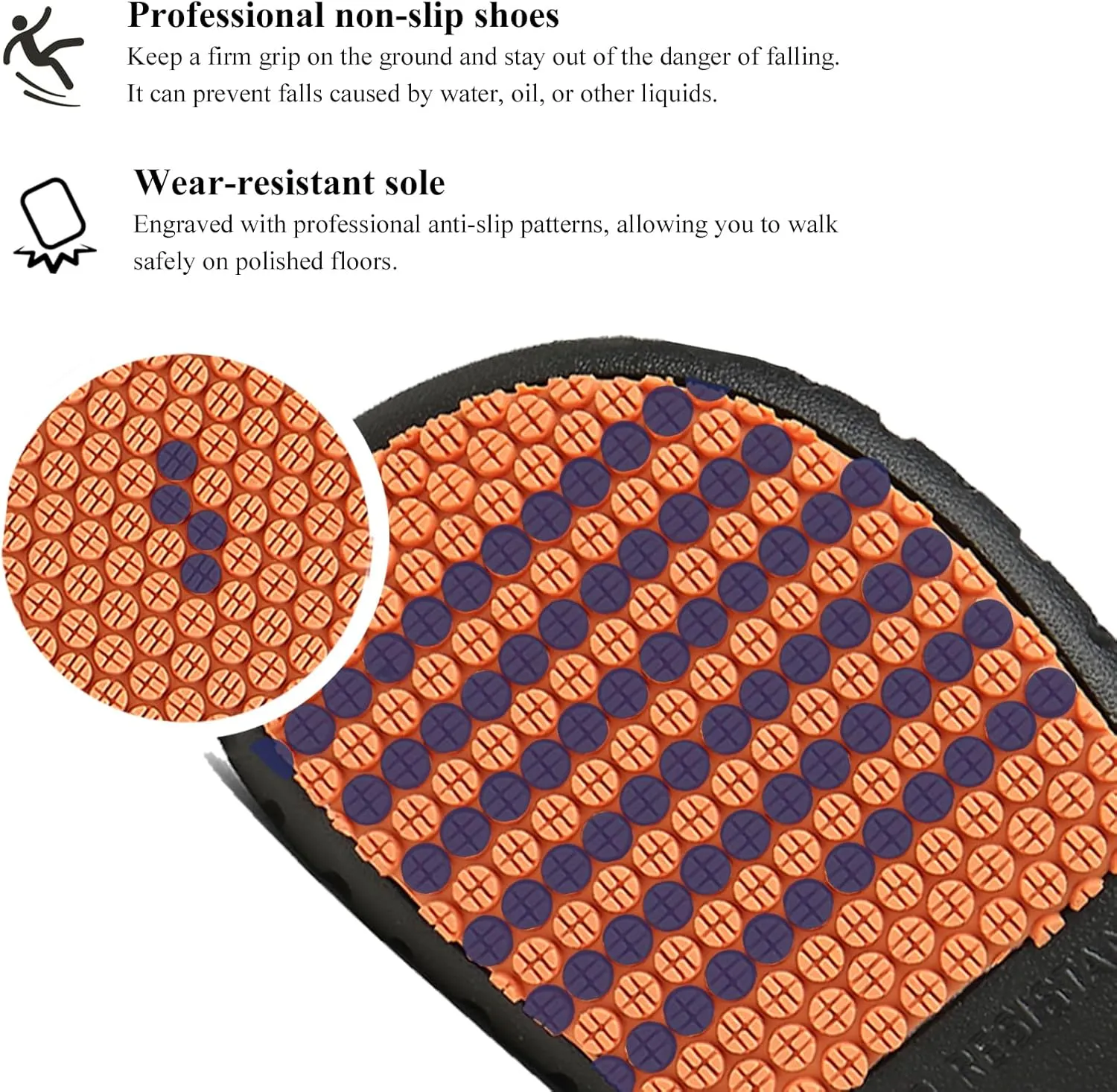 Men's Non Slip Chef Shoes, Men Professional Waterproof Slip Resistant Work Shoe for Kitchen Restaurant Hospital, Zapatos para Trabajar En Restaurante De Hombre