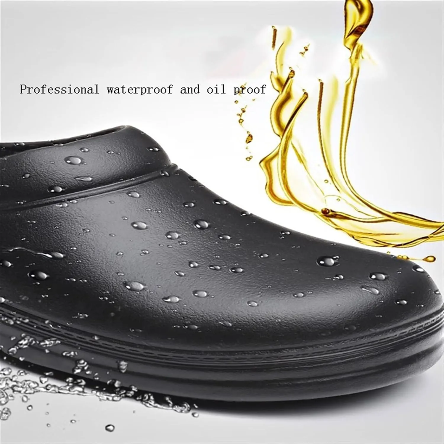 Mens Professional Food Service Shoes, Men Non-Slip Waterproof Shock Absorbing Safety Work Chef Shoes, Lightweight Restaurant Shoes, Comfortable Nursing Nurse Shoes for Gardener Men