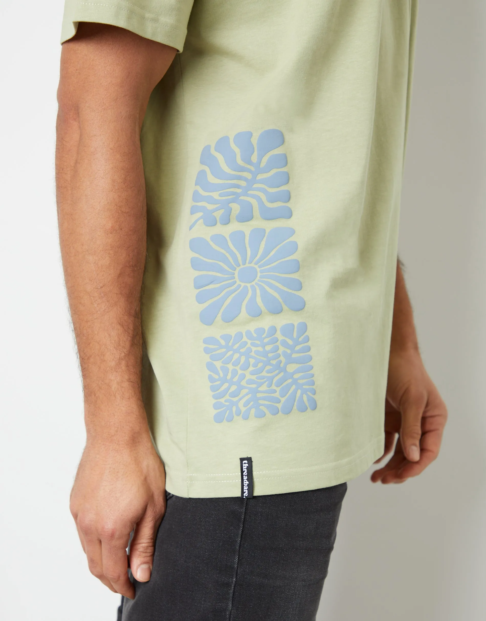 Men's Sage Graphic Print Oversized T-Shirt
