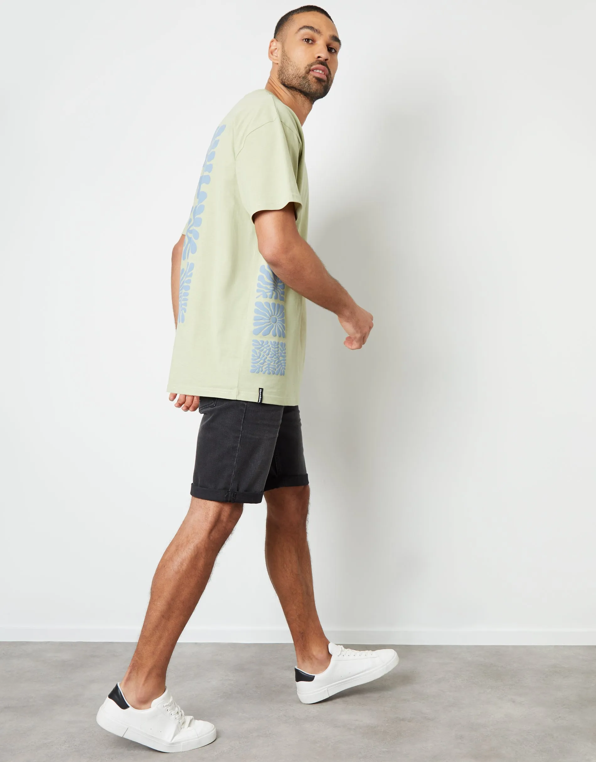 Men's Sage Graphic Print Oversized T-Shirt