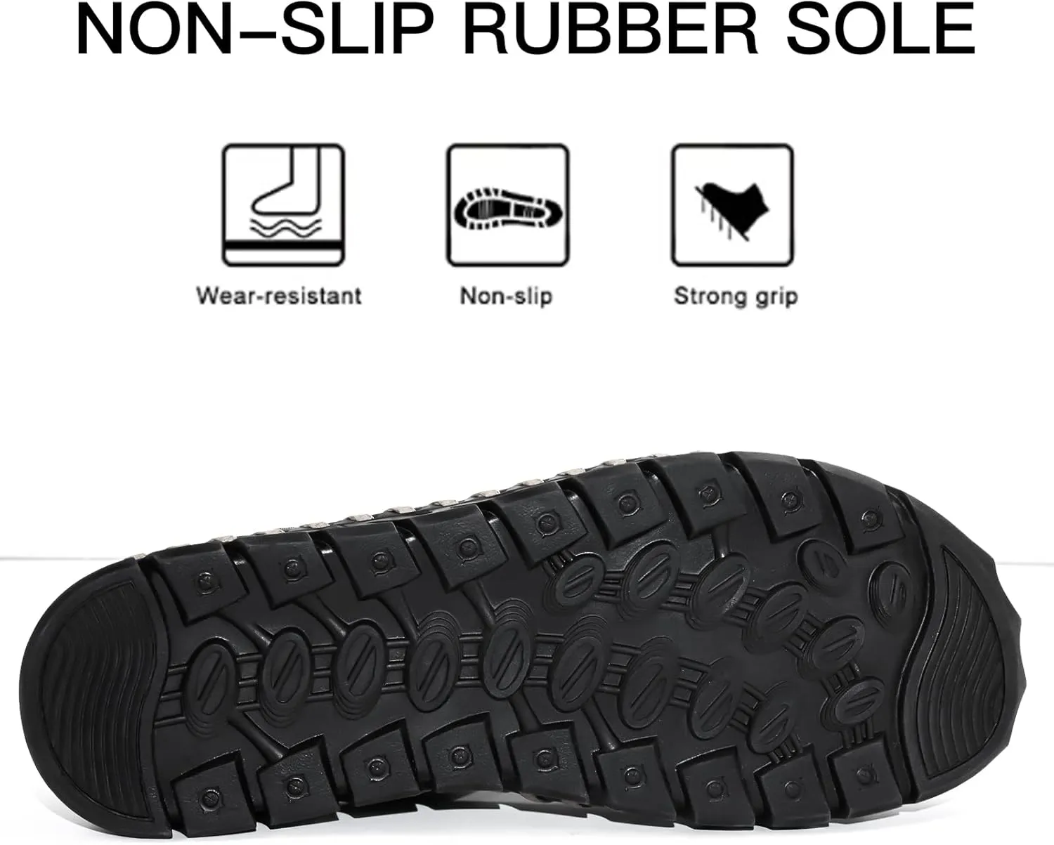 Men's Sandals, Summer Leather Fisherman Beach Shoes Closed Toe Sandals for Men Handmade Breathable Water Sandals Outdoor Non Slip Walking Shoes Anti Collision Comfort Hiking Athletic Slides Sandals