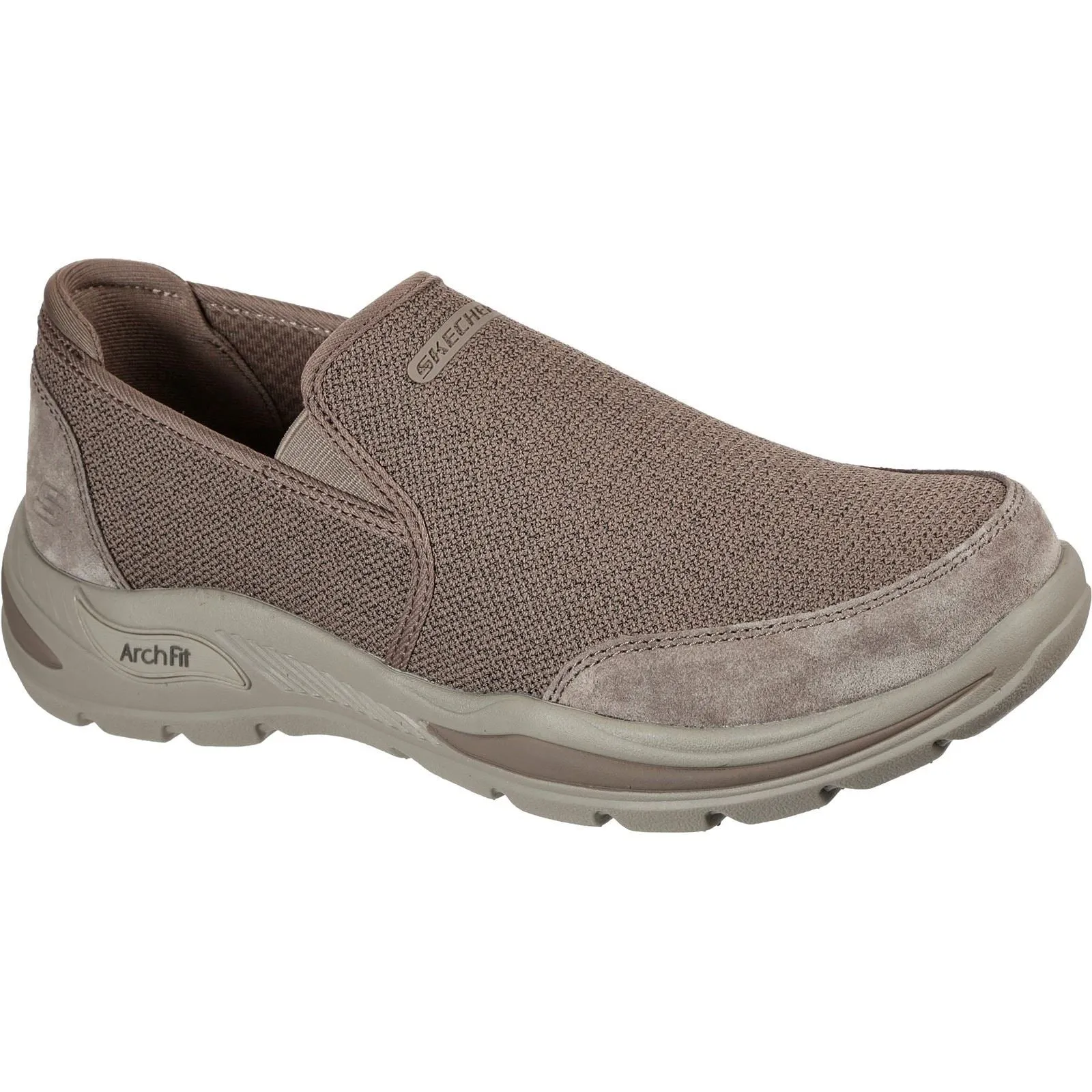 Men's Wide Fit Skechers 204509 Arch Fit Motley Ratel Slip On Trainers