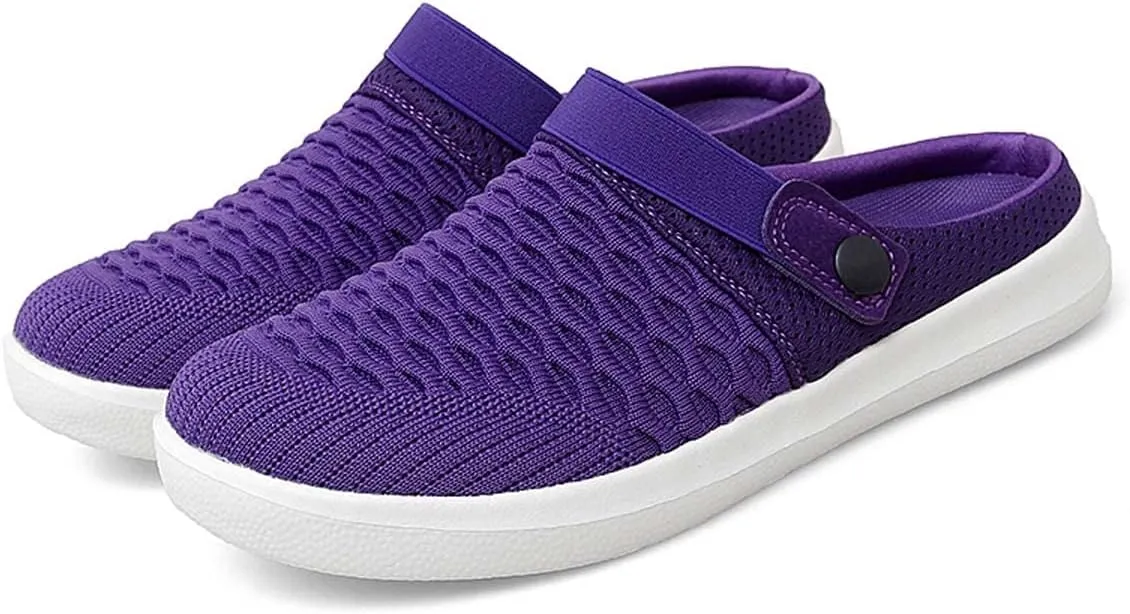 Men's Women's Summer Flat Sole Light Weight Breathable Mesh Quick Dry Beach Slippers Anti-Slip Garden Sandals Clogs Shoes Indoor Outdoor