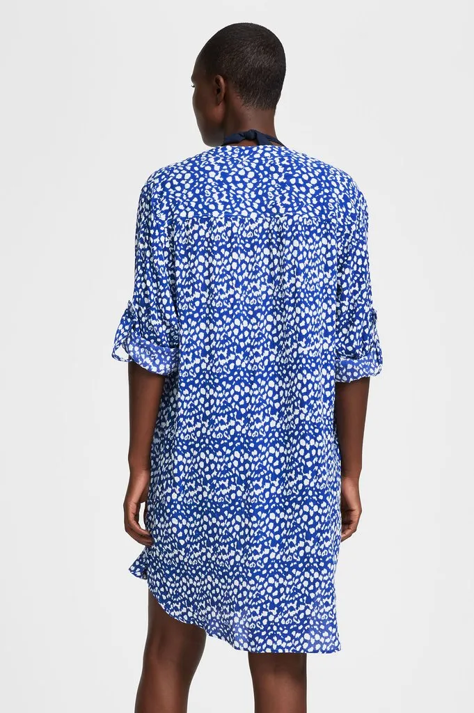 Mila Shirt Tunic Leopard Blue