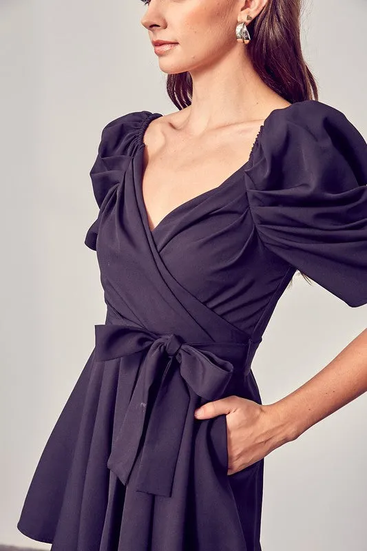 Mini Dress Romper (Black)