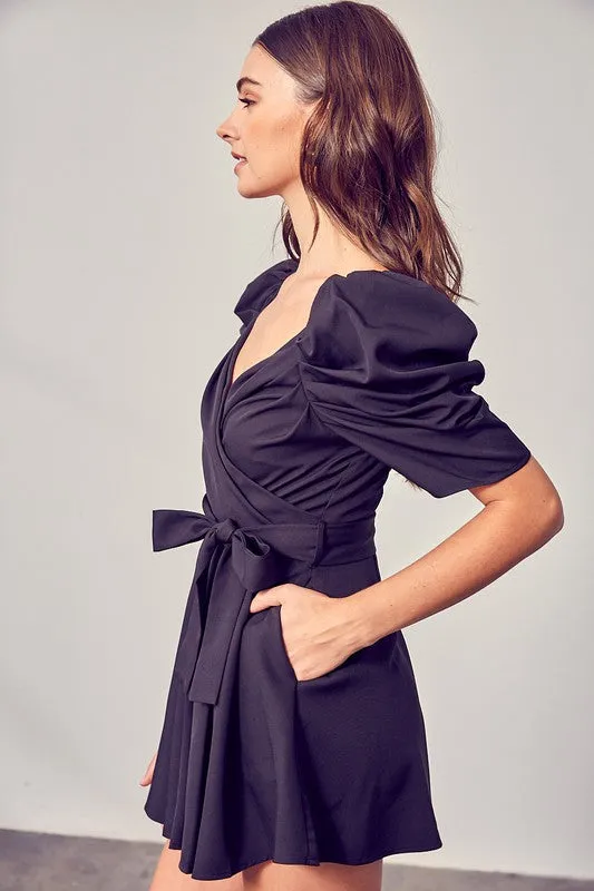Mini Dress Romper (Black)