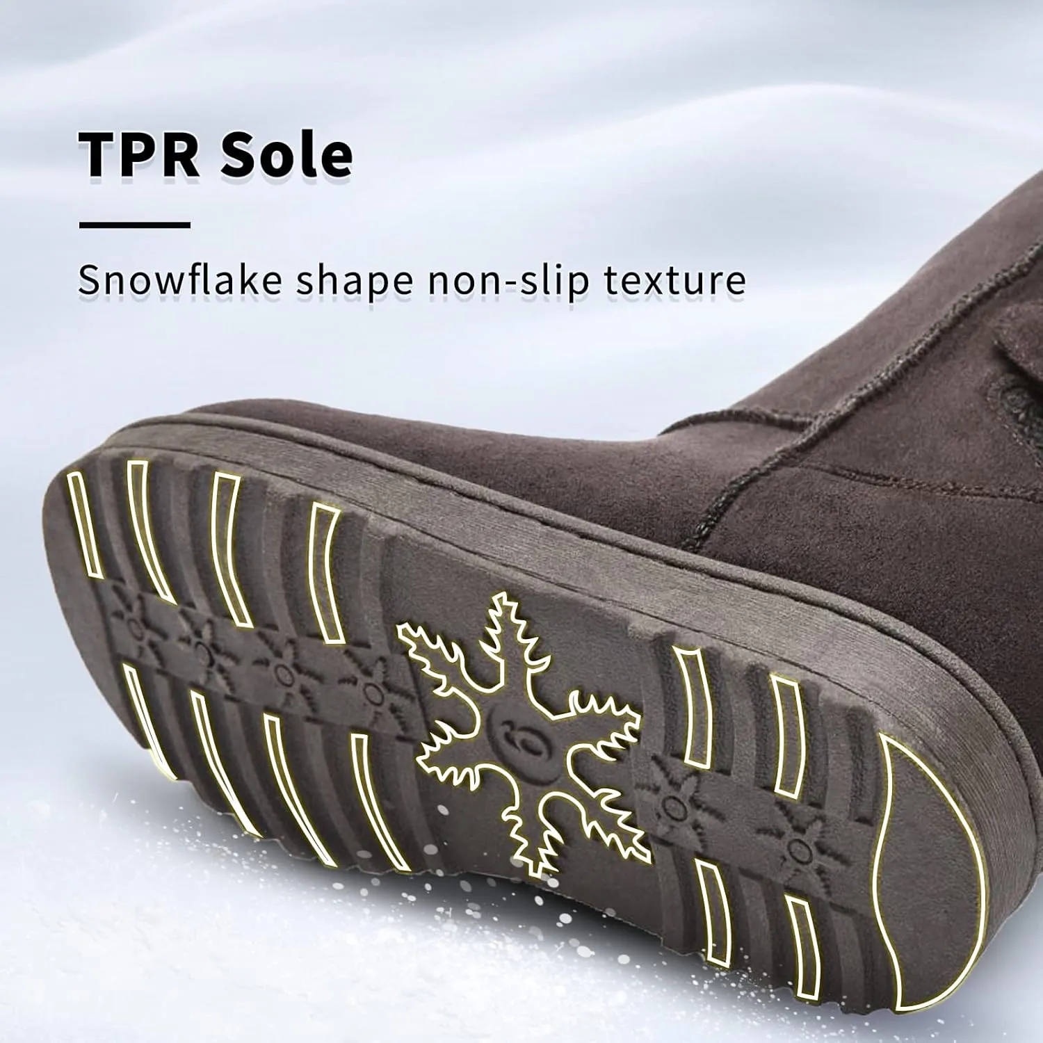 Moudki Womens Winter Boots Mid-calf Snow Boots Fashion Warm Boots for Women Cute Furry Slip On Boots