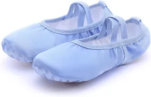MSMAX Girls Ballet Shoes Toddler Costume Dancing Flats for Kids (Toddler/Little Kid/Big Kid)