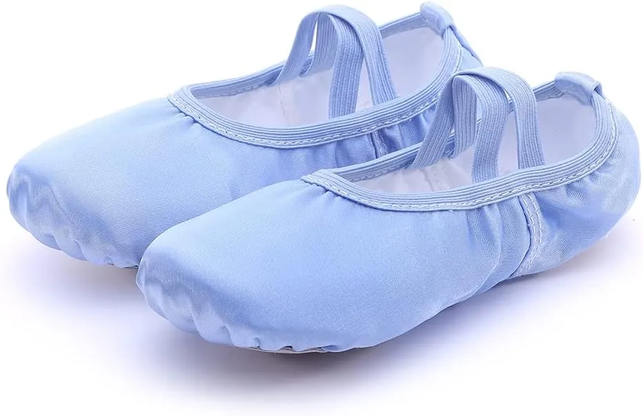 MSMAX Girls Ballet Shoes Toddler Costume Dancing Flats for Kids (Toddler/Little Kid/Big Kid)