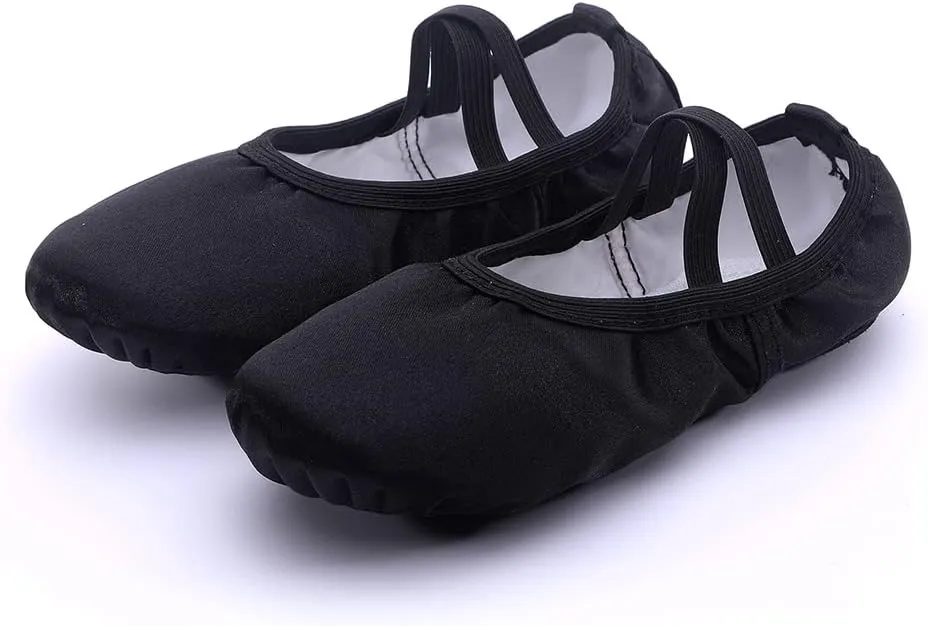 MSMAX Girls Ballet Shoes Toddler Costume Dancing Flats for Kids (Toddler/Little Kid/Big Kid)