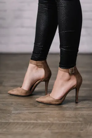 My Girl Heel w/ Ankle Strap (Taupe)